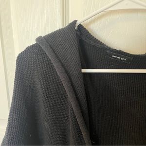 Black Hooded Cardigan